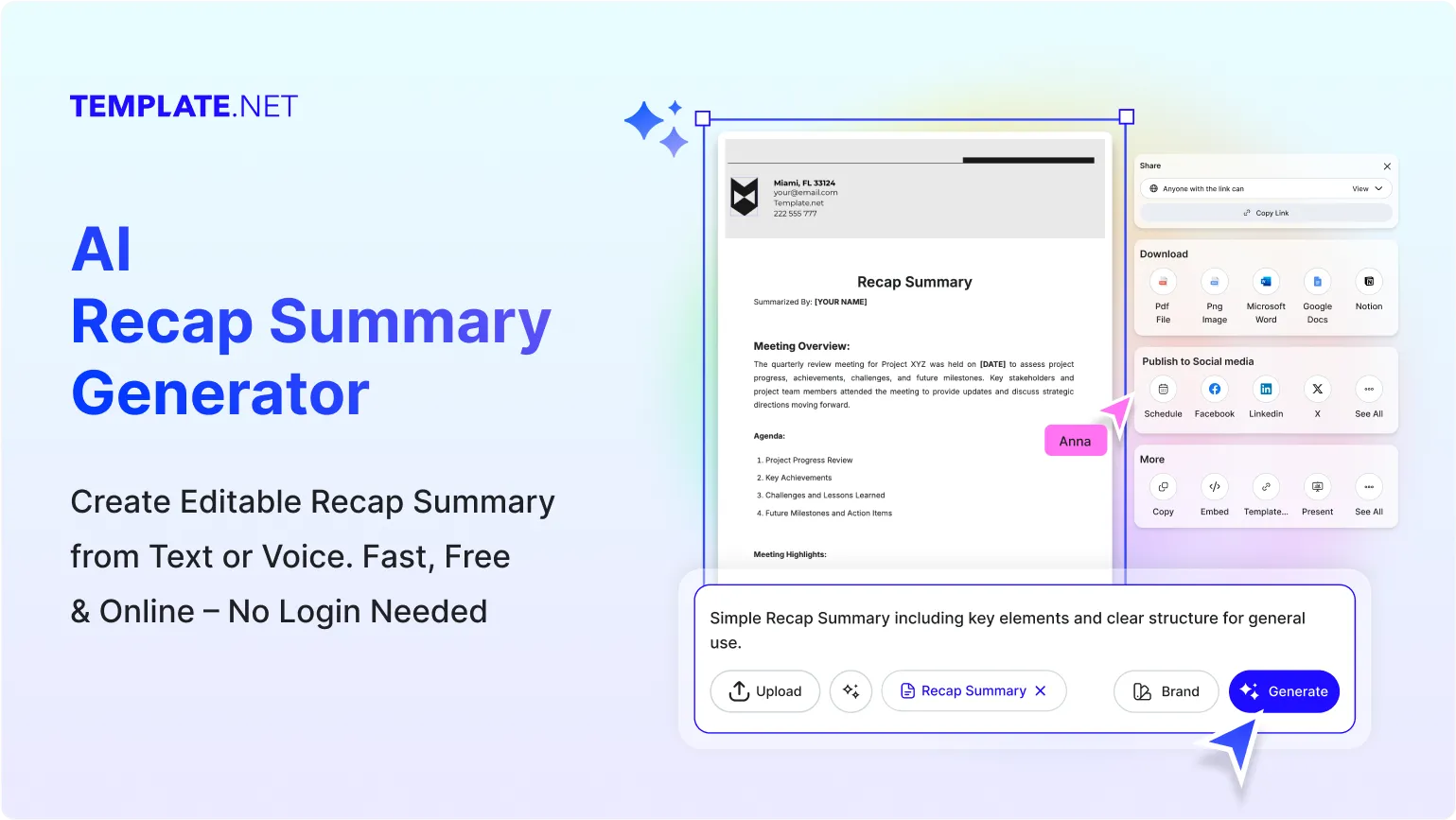 Free AI Recap Summary Generator, Free Recap Summary Maker Online